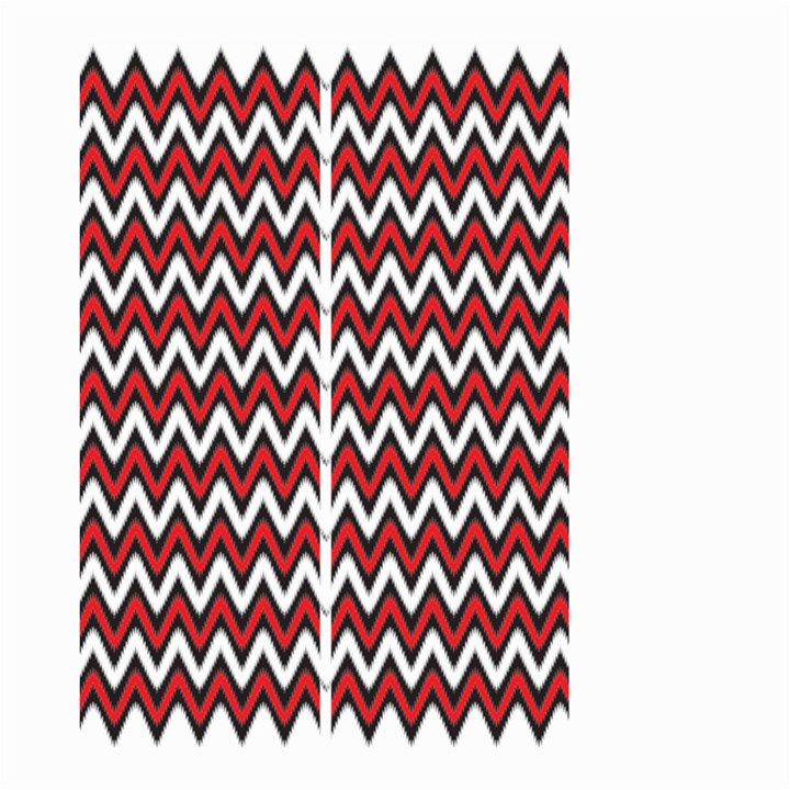 A Red And Black Zigzag Pattern On A White Background Small Garden Flag (Two Sides)