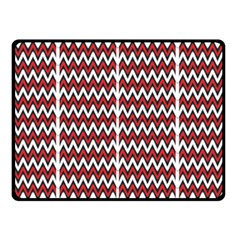 A Red And Black Zigzag Pattern On A White Background Two Sides Fleece Blanket (small)