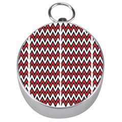 A Red And Black Zigzag Pattern On A White Background Silver Compasses by catchydesignhill