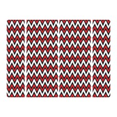 A Red And Black Zigzag Pattern On A White Background Two Sides Premium Plush Fleece Blanket (mini)