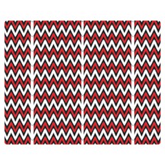 A Red And Black Zigzag Pattern On A White Background Two Sides Premium Plush Fleece Blanket (teen Size) by catchydesignhill