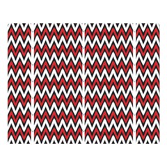 A Red And Black Zigzag Pattern On A White Background Two Sides Premium Plush Fleece Blanket (large)