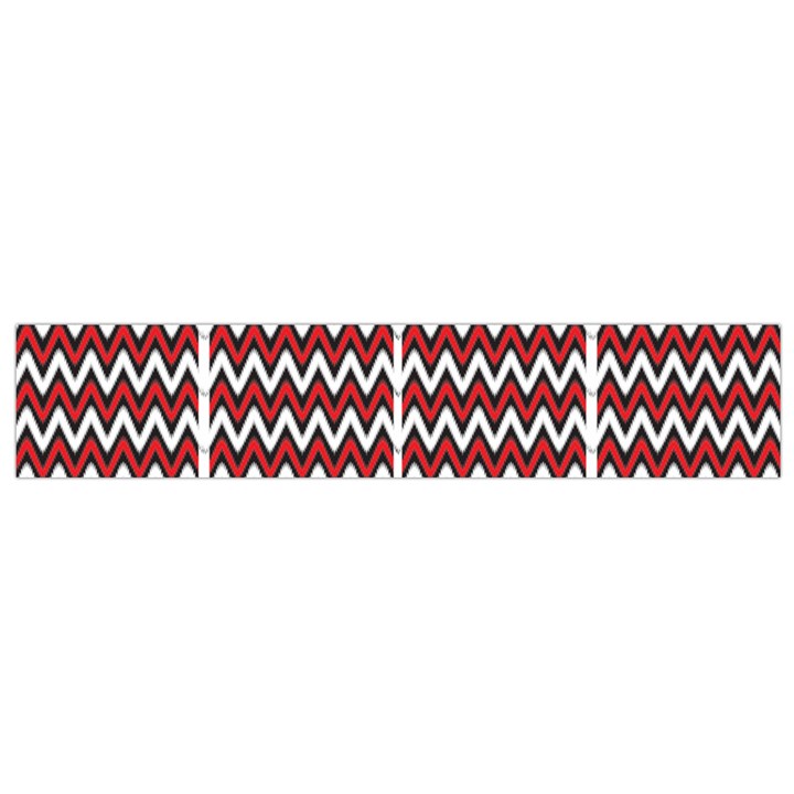 A Red And Black Zigzag Pattern On A White Background Small Premium Plush Fleece Scarf