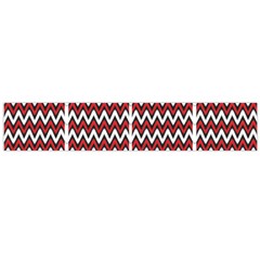 A Red And Black Zigzag Pattern On A White Background Large Premium Plush Fleece Scarf 