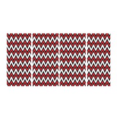 A Red And Black Zigzag Pattern On A White Background Satin Wrap 35  X 70  by catchydesignhill