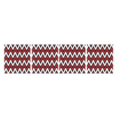 A Red And Black Zigzag Pattern On A White Background Oblong Satin Scarf (16  X 60 ) by catchydesignhill