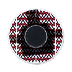 A Red And Black Zigzag Pattern On A White Background On-the-go Memory Card Reader