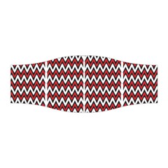 A Red And Black Zigzag Pattern On A White Background Stretchable Headband