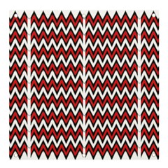 A Red And Black Zigzag Pattern On A White Background Banner And Sign 4  X 4  by catchydesignhill