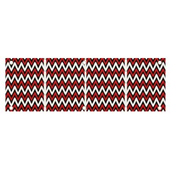 A Red And Black Zigzag Pattern On A White Background Banner And Sign 6  X 2  by catchydesignhill