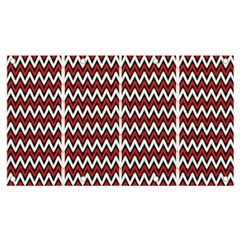 A Red And Black Zigzag Pattern On A White Background Banner And Sign 7  X 4  by catchydesignhill