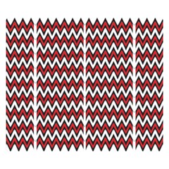 A Red And Black Zigzag Pattern On A White Background Premium Plush Fleece Blanket (small)