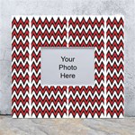 A Red And Black Zigzag Pattern On A White Background White Wall Photo Frame 5  x 7  Front