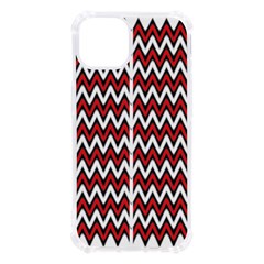 A Red And Black Zigzag Pattern On A White Background Iphone 13 Tpu Uv Print Case by catchydesignhill