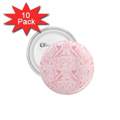 A Pink And White Abstract Design On A White Background 1 75  Buttons (10 Pack)