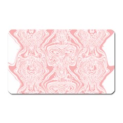 A Pink And White Abstract Design On A White Background Magnet (rectangular) by catchydesignhill