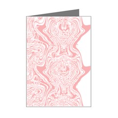 A Pink And White Abstract Design On A White Background Mini Greeting Card by catchydesignhill