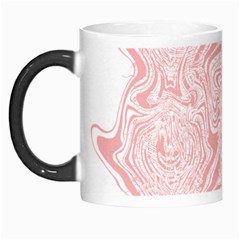 A Pink And White Abstract Design On A White Background Morph Mug