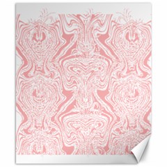 A Pink And White Abstract Design On A White Background Canvas 8  X 10 