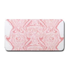 A Pink And White Abstract Design On A White Background Medium Bar Mat