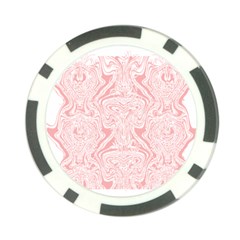 A Pink And White Abstract Design On A White Background Poker Chip Card Guard