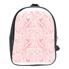 A Pink And White Abstract Design On A White Background School Bag (large)