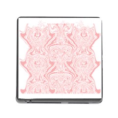 A Pink And White Abstract Design On A White Background Memory Card Reader (square 5 Slot)