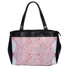 A Pink And White Abstract Design On A White Background Oversize Office Handbag