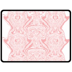 A Pink And White Abstract Design On A White Background Fleece Blanket (large)