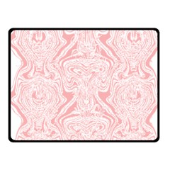 A Pink And White Abstract Design On A White Background Fleece Blanket (small)