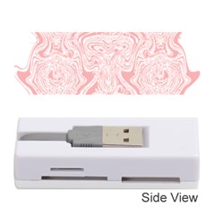 A Pink And White Abstract Design On A White Background Memory Card Reader (stick) by catchydesignhill