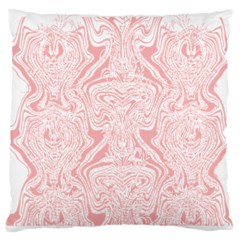 A Pink And White Abstract Design On A White Background Large Cushion Case (one Side)