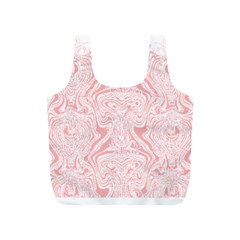 A Pink And White Abstract Design On A White Background Full Print Recycle Bag (s)