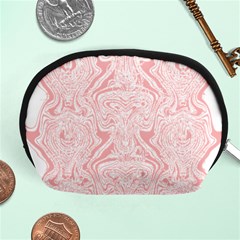 A Pink And White Abstract Design On A White Background Accessory Pouch (medium)