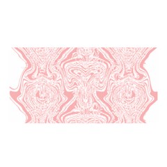 A Pink And White Abstract Design On A White Background Satin Wrap 35  X 70 