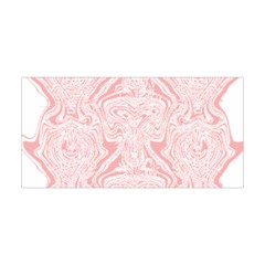 A Pink And White Abstract Design On A White Background Yoga Headband