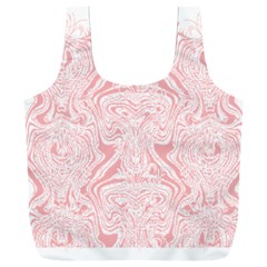 A Pink And White Abstract Design On A White Background Full Print Recycle Bag (xxxl) by catchydesignhill