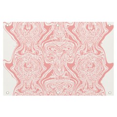 A Pink And White Abstract Design On A White Background Banner And Sign 6  X 4  by catchydesignhill