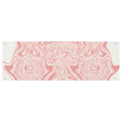 A Pink And White Abstract Design On A White Background Banner And Sign 9  X 3  by catchydesignhill