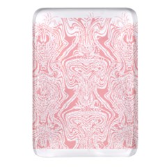 A Pink And White Abstract Design On A White Background Rectangular Glass Fridge Magnet (4 Pack) by catchydesignhill