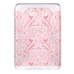 A Pink And White Abstract Design On A White Background Rectangular Glass Fridge Magnet (4 pack) Front