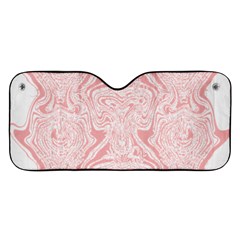 A Pink And White Abstract Design On A White Background Car Windshield Sunshade by catchydesignhill