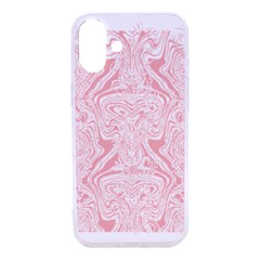 A Pink And White Abstract Design On A White Background Iphone 16 Pro Tpu Uv Print Case by catchydesignhill