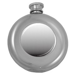 A Black And White Photo Of A Wall Round Hip Flask (5 Oz)