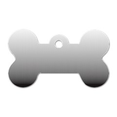 A Black And White Photo Of A Wall Dog Tag Bone (two Sides)