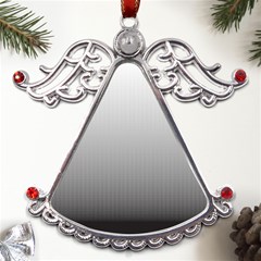 A Black And White Photo Of A Wall Metal Angel With Crystal Ornament