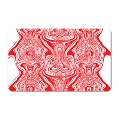 A Red And White Image Of A Pattern On A White Background Magnet (rectangular)