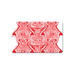 A Red And White Image Of A Pattern On A White Background Magnet (Name Card) Front