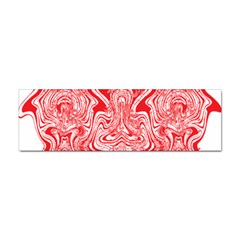 A Red And White Image Of A Pattern On A White Background Sticker Bumper (100 Pack) by catchydesignhill