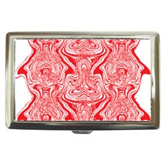 A Red And White Image Of A Pattern On A White Background Cigarette Money Case